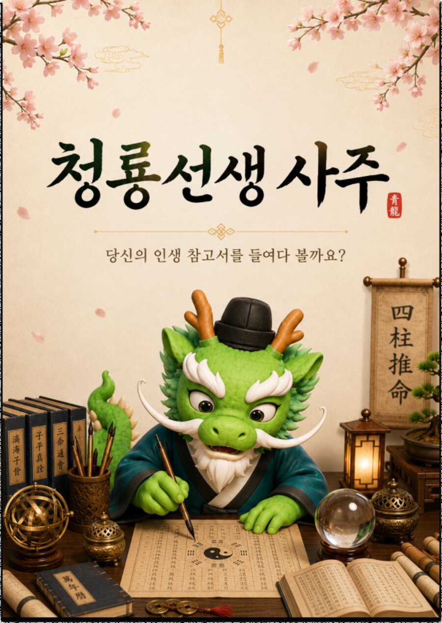 청룡선생 사주 - 당신의 인생 참고서를 들여다 볼까요?