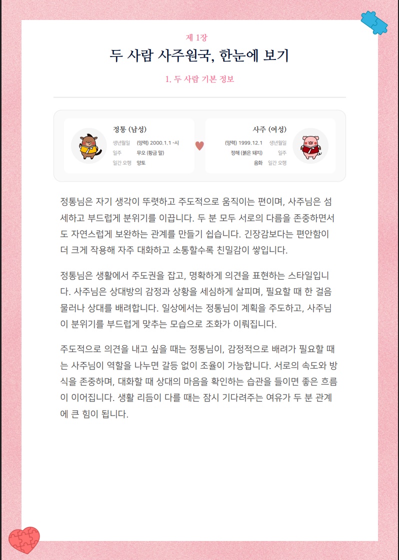 두 사람 기본 정보