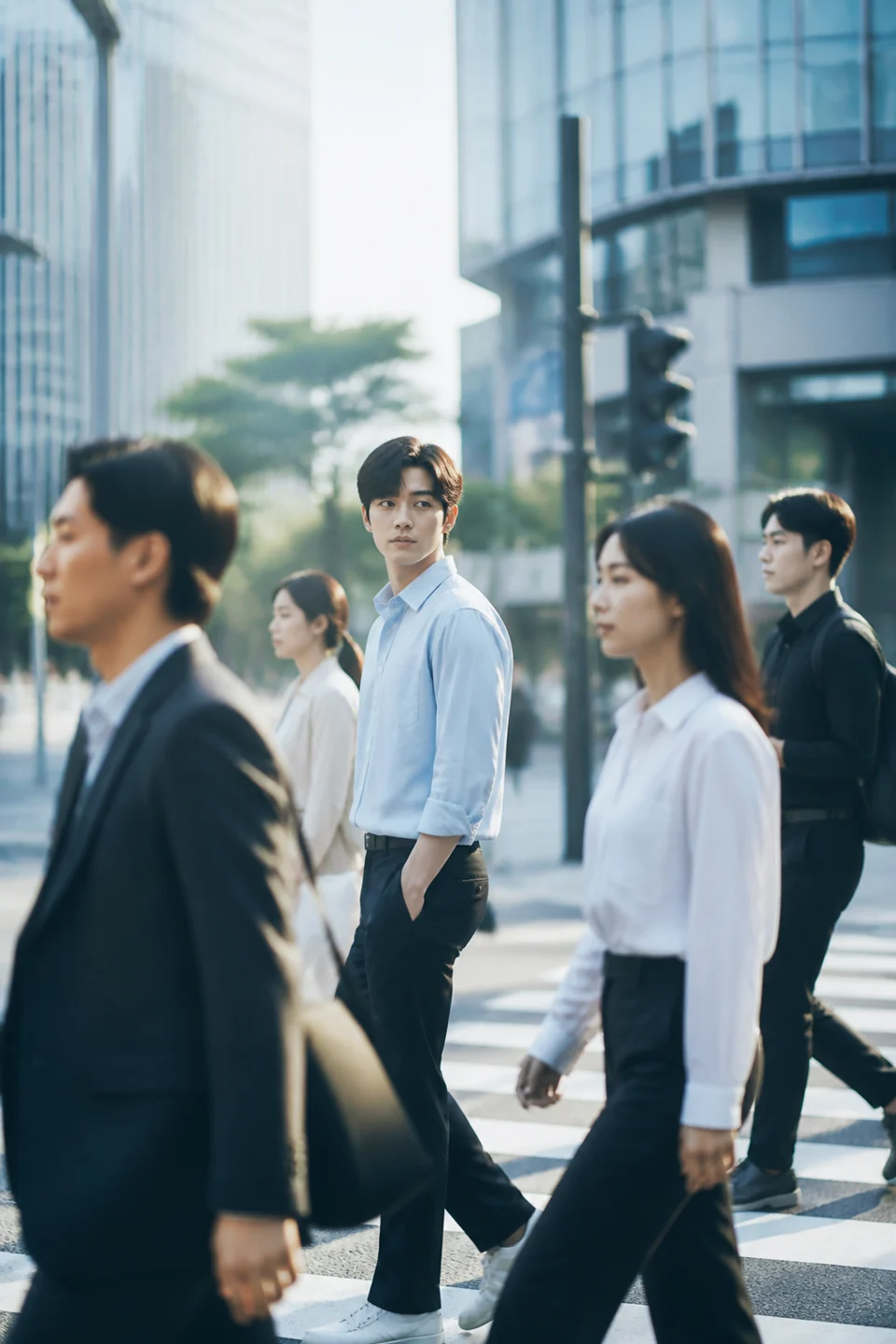 수많은 사람이 스쳐 지나가는 거리